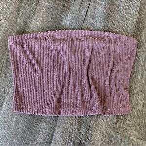 mauve shimmer tube top